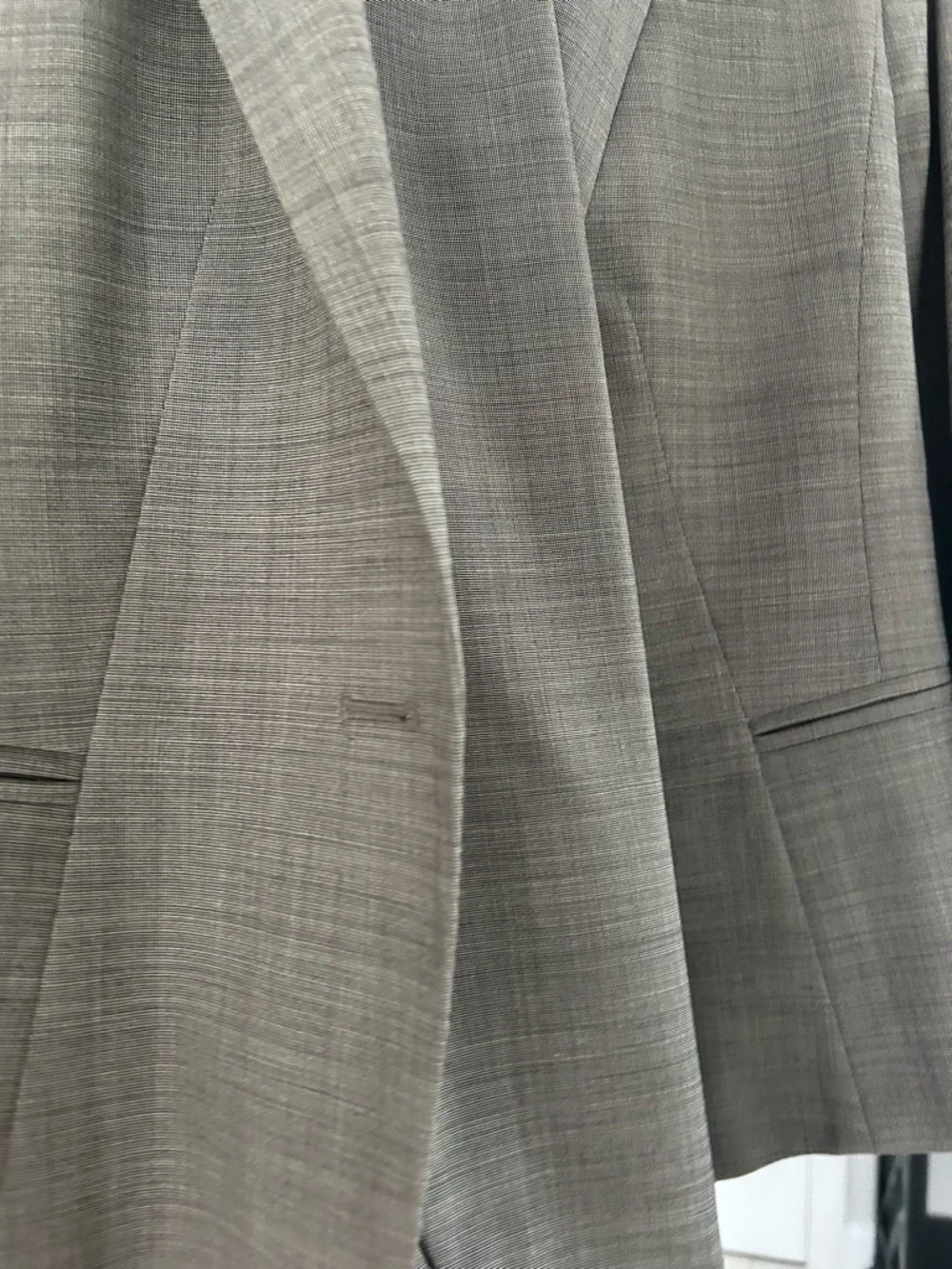 Ann Taylor Gray Plaid Women's Suit Jacket & Pants - Picture 4 of 4